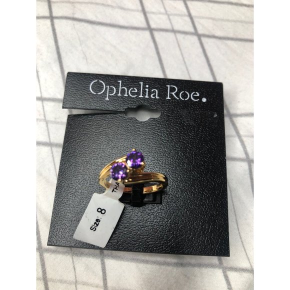 Ophelia rose Jewelry - Ophelia Rose size 8 14kt gold purple electroplated cubic